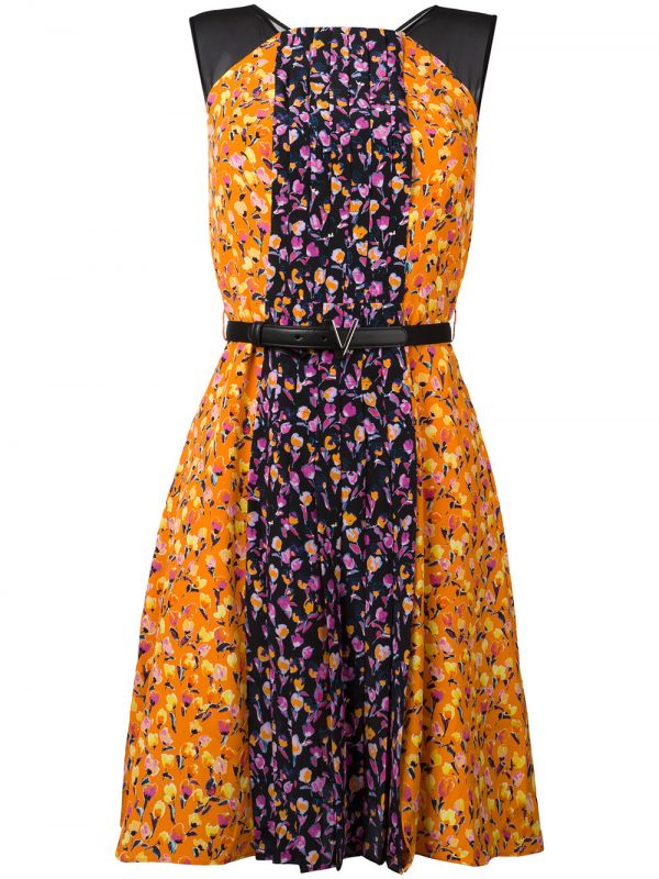VERSACE Flower Thrift pleated mini dress